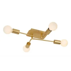 Lucide LESTER Plafonnière-Mat Go.-4xE27-40W-Metaal