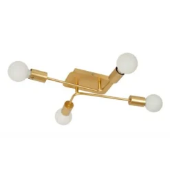 Lucide LESTER Plafonnière-Mat Go.-4xE27-40W-Metaal