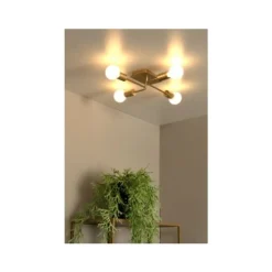 Lucide LESTER Plafonnière-Mat Go.-4xE27-40W-Metaal