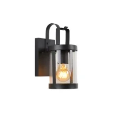 Lucide LINDELO - Wandlamp Buiten - 1xE27 - IP23 - Zwart Lucide