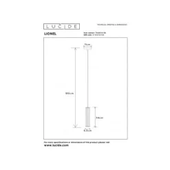 Lucide LIONEL Hanglamp 1xE27/40W Zwart