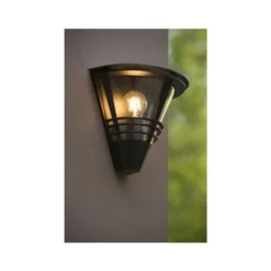 Lucide LIVIA - Wandlamp Buiten - 1xE27 - IP44 - Zwart