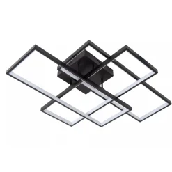 Lucide LOKERO - Plafonnière - LED Dimb. - CCT - 1x60W 2700K/4000K - Zwart