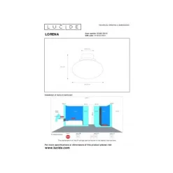 Lucide LORENA - Plafonnière Badkamer - Ø 23 cm - 1xE27 - IP44 - Opaal