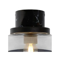 Lucide LORENA - Plafonnière Badkamer - Ø 23 cm - 1xE27 - IP44 - Fumé