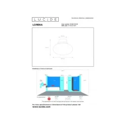 Lucide LORENA - Plafonnière Badkamer - Ø 23 cm - 1xE27 - IP44 - Fumé