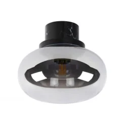 Lucide LORENA - Plafonnière Badkamer - Ø 23 cm - 1xE27 - IP44 - Fumé
