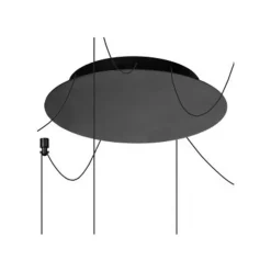 Lucide LORENZ - Hanglamp - LED Dimb. - 6x0,7W 3000K - Zwart Lucide