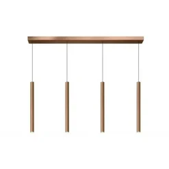 Lucide LORENZ - Hanglamp - LED Dimb. - 4x4W 3000K - Roest bruin Lucide