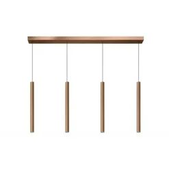 Lucide LORENZ - Hanglamp - LED Dimb. - 4x4W 3000K - Roest bruin Lucide