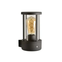 Lucide LORI - Wandlamp Buiten - Ø 12 cm - 1xE27 - IP44 - Antraciet