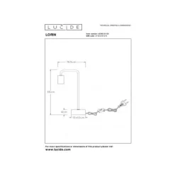 Lucide LORIN - Tafellamp - 1xE27 - Zwart Lucide
