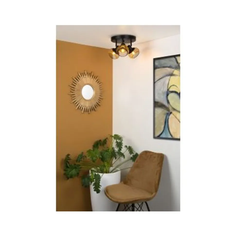 Lucide LUCAS Plafondspot-Mat Go.-3xE14-40W-Metaal