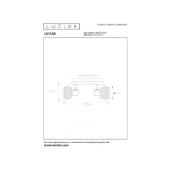 Lucide LUCAS Plafondspot-Mat Go.-2xE14-40W-Metaal