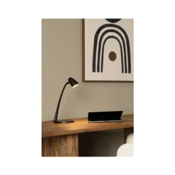 Lucide LUDO Bureaulamp-Zwart-LED-4,5W-3000K-Kunsts.
