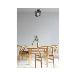 Lucide LUUK Plafonnière-Zwart-1xE27-40W-Metaal