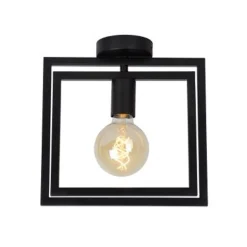 Lucide LUUK Plafonnière-Zwart-1xE27-40W-Metaal