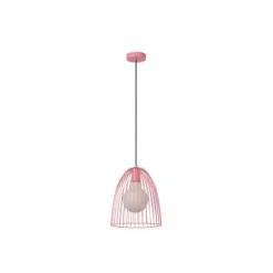 Lucide MACARONS Hanglamp-Roze-Ø24,5-1xE27-40W-Metaal