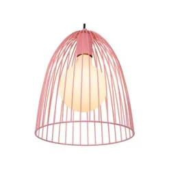 Lucide MACARONS Hanglamp-Roze-Ø24,5-1xE27-40W-Metaal