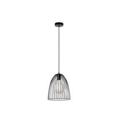 Lucide MACARONS Hanglamp-Zwart-Ø24,5-1xE27-40W-Metaal