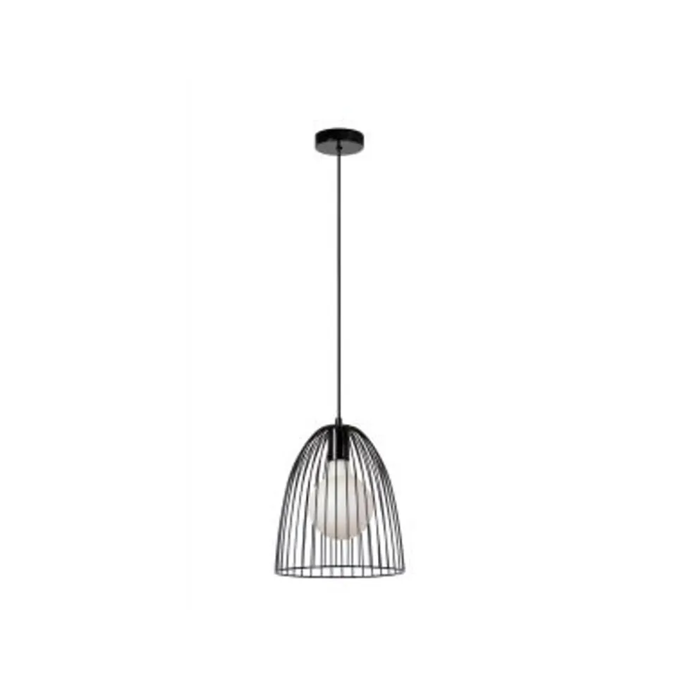 Lucide MACARONS Hanglamp-Zwart-Ø24,5-1xE27-40W-Metaal