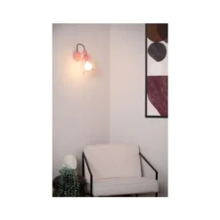 Lucide MACARONS Wandlamp-Roze-1xE27-40W-Metaal