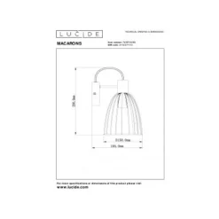 Lucide MACARONS Wandlamp-Roze-1xE27-40W-Metaal