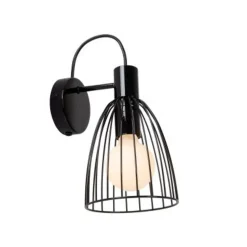 Lucide MACARONS Wandlamp-Zwart-1xE27-40W-Metaal