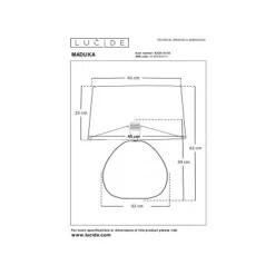 Lucide MADUKA Tafellamp-Zwart-1xE27-40W-Zeegra.