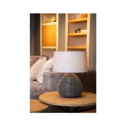 Lucide MADUKA Tafellamp-Zwart-1xE27-40W-Zeegra.