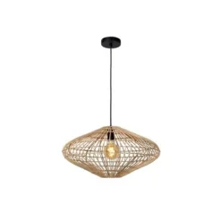 Lucide MAGALI - Hanglamp - Ø 56 cm - 1xE27 - Licht hout Lucide