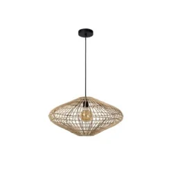 Lucide MAGALI - Hanglamp - Ø 56 cm - 1xE27 - Licht hout Lucide