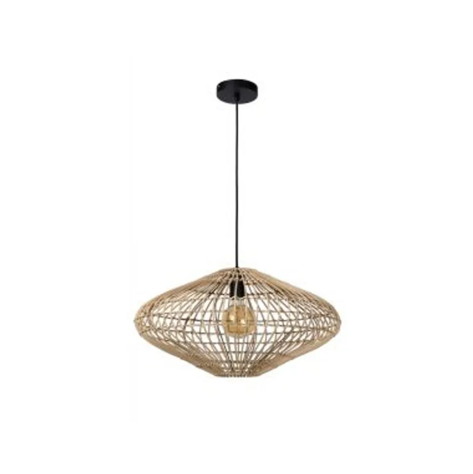 Lucide MAGALI - Hanglamp - Ø 56 cm - 1xE27 - Licht hout Lucide