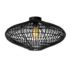 Lucide MAGALI - Plafonnière - Ø 56 cm - 1xE27 - Zwart