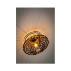 Lucide MAGALI - Plafonnière - Ø 56 cm - 1xE27 - Zwart