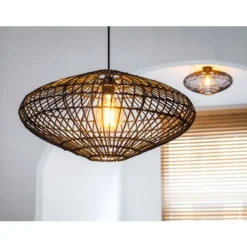 Lucide MAGALI - Plafonnière - Ø 56 cm - 1xE27 - Zwart