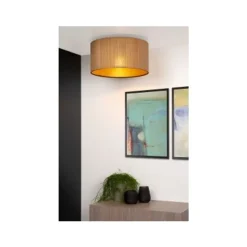 Lucide MAGIUS - Plafonnière - Ø 42 cm - 1xE27 - Licht hout