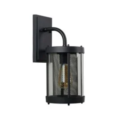 Lucide MAKKUM - Wandlamp Buiten - E27 - IP23 - Zwart