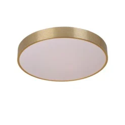 Lucide MALIN - Plafonnière - Ø 39 cm - LED Dimb. - 1x24W 2700K - 3 StepDim - Mat Goud / Messing Lucide