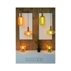 Lucide MALOTO - Hanglamp - Ø 30 cm - 1xE27 - Amber