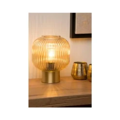 Lucide MALOTO - Tafellamp - Ø 20 cm - 1xE27 - Amber