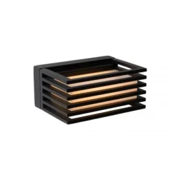 Lucide MALTA-LED - Wandlamp Buiten - LED - 1x6W 2700K - IP54 - Zwart Lucide