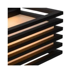 Lucide MALTA-LED - Wandlamp Buiten - LED - 1x6W 2700K - IP54 - Zwart Lucide