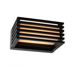 Lucide MALTA-LED - Wandlamp Buiten - LED - 1x6W 2700K - IP54 - Zwart Lucide