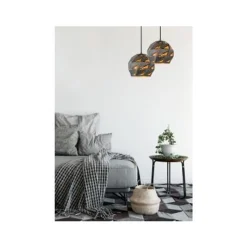 Lucide MALUNGA - Hanglamp - Ø 25 cm - 1xE27 - Grijs