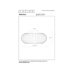 Lucide MANUELA - Plafonnière - Ø 40 cm - 1xE27 - Wit
