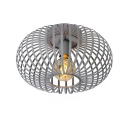 Lucide MANUELA - Plafonnière - Ø 40 cm - 1xE27 - Grijs