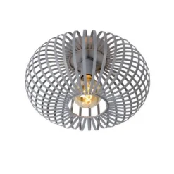 Lucide MANUELA - Plafonnière - Ø 40 cm - 1xE27 - Grijs