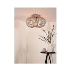 Lucide MANUELA - Plafonnière - Ø 40 cm - 1xE27 - Grijs