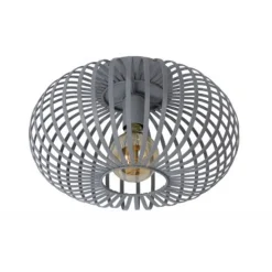 Lucide MANUELA - Plafonnière - Ø 40 cm - 1xE27 - Grijs